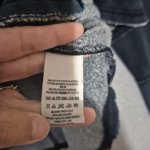 Free People Women's Cotton Long Sleeve V-Neck Westeros Distressed Sweatshirt M - Picture 3 of 7